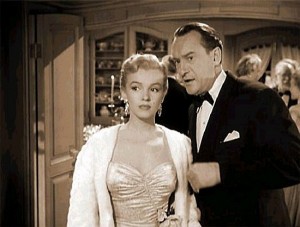 Sanders with Marilyn in 'All About Eve', 1950